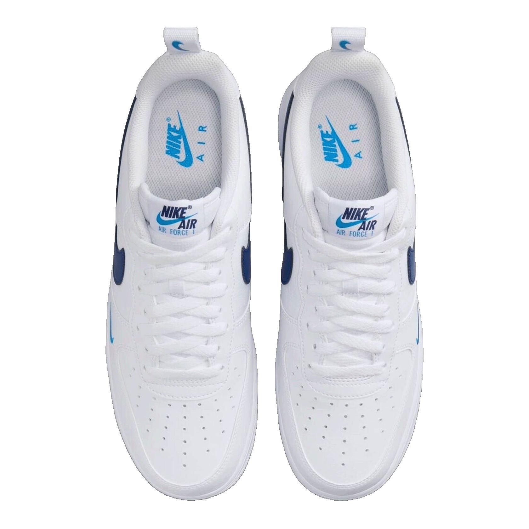 Nike Air Force 1 Low White Light Photo Blue Deep Royal Blue Oben