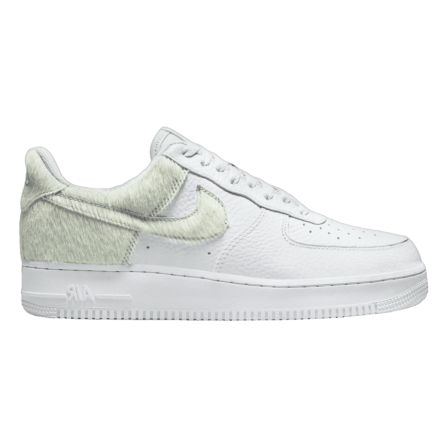 Nike Air Force 1 Low White Pony Hair Heel