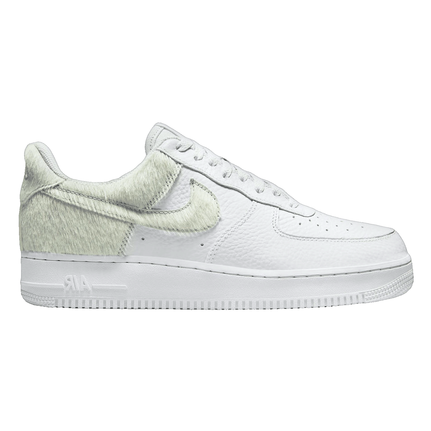 Nike Air Force 1 Low White Pony Hair Heel