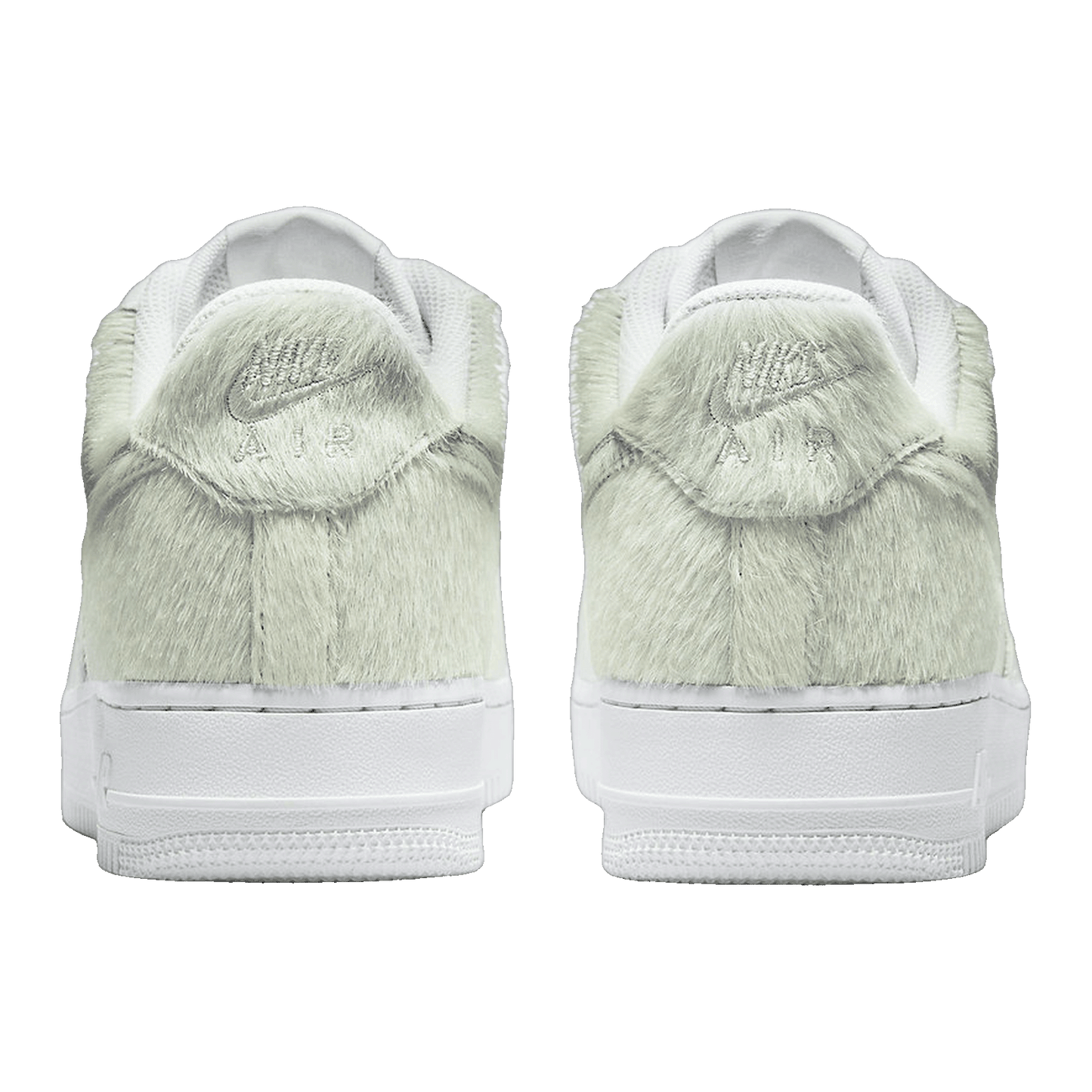 Nike Air Force 1 Low White Pony Hair Heel Back