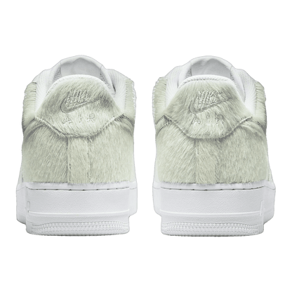 Nike Air Force 1 Low White Pony Hair Heel Back
