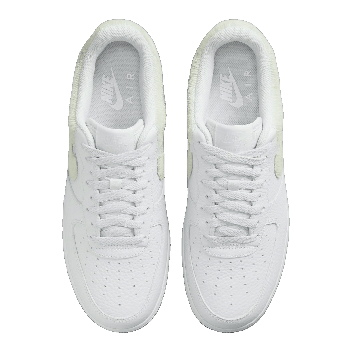 Nike Air Force 1 Low White Pony Hair Heel Oben