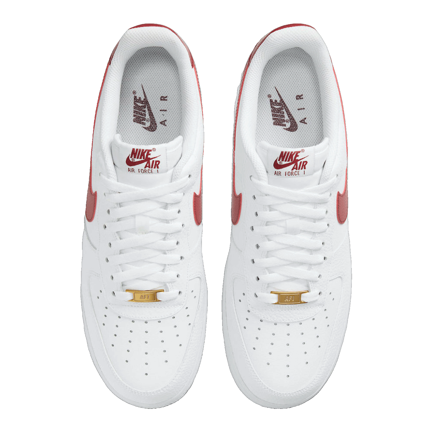Nike Air Force 1 Low White Team Red Oben
