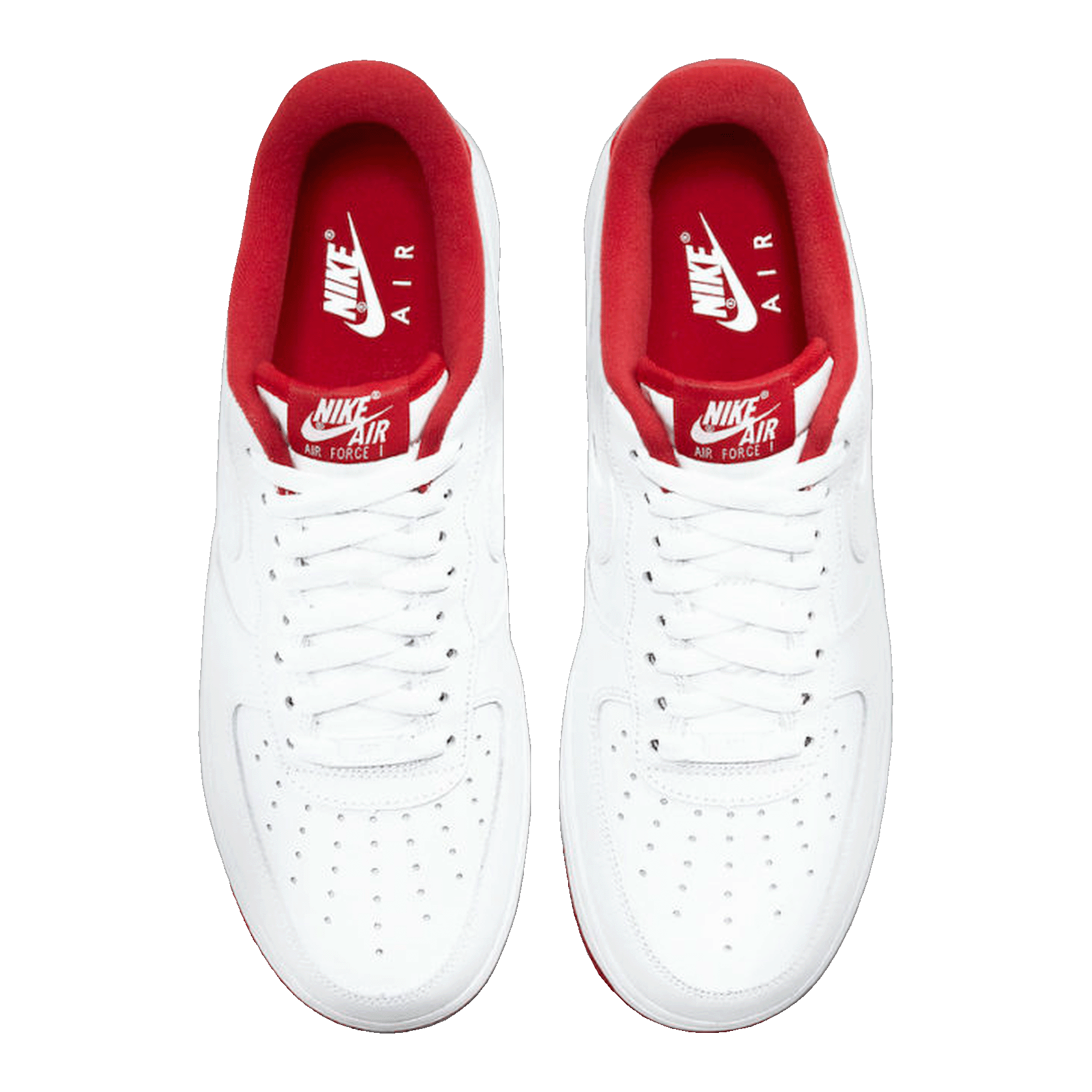 Nike Air Force 1 Low White University Red Oben
