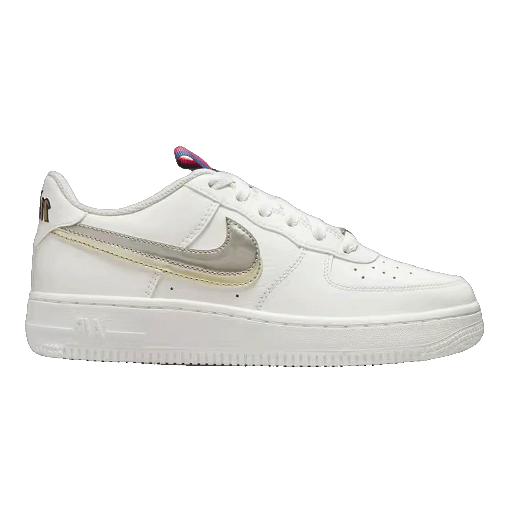 Nike Air Force 1 LV8 Double Swoosh Silver Gold (GS)