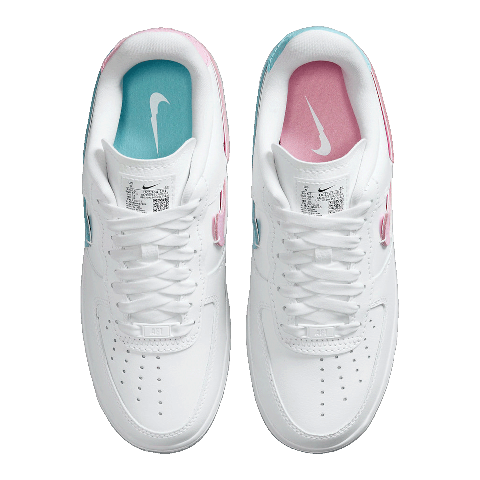 Nike Air Force 1 LXX White Pink Aqua (W) Oben