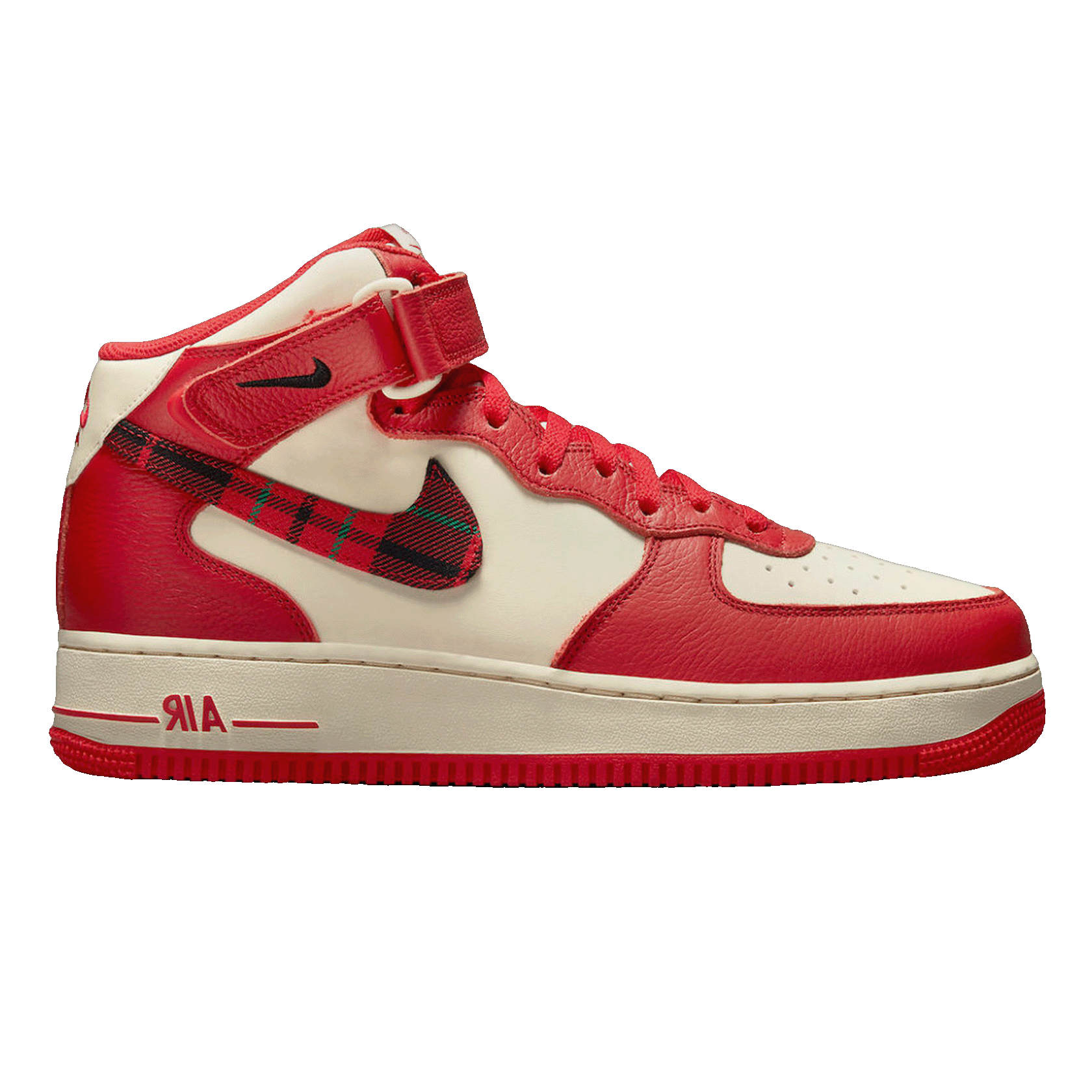 Nike Air Force 1 Mid '07 LX Plaid Cream Red