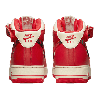 Nike Air Force 1 Mid '07 LX Plaid Cream Red Back