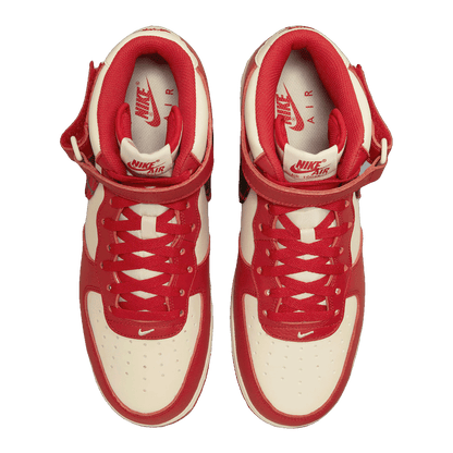 Nike Air Force 1 Mid '07 LX Plaid Cream Red Oben