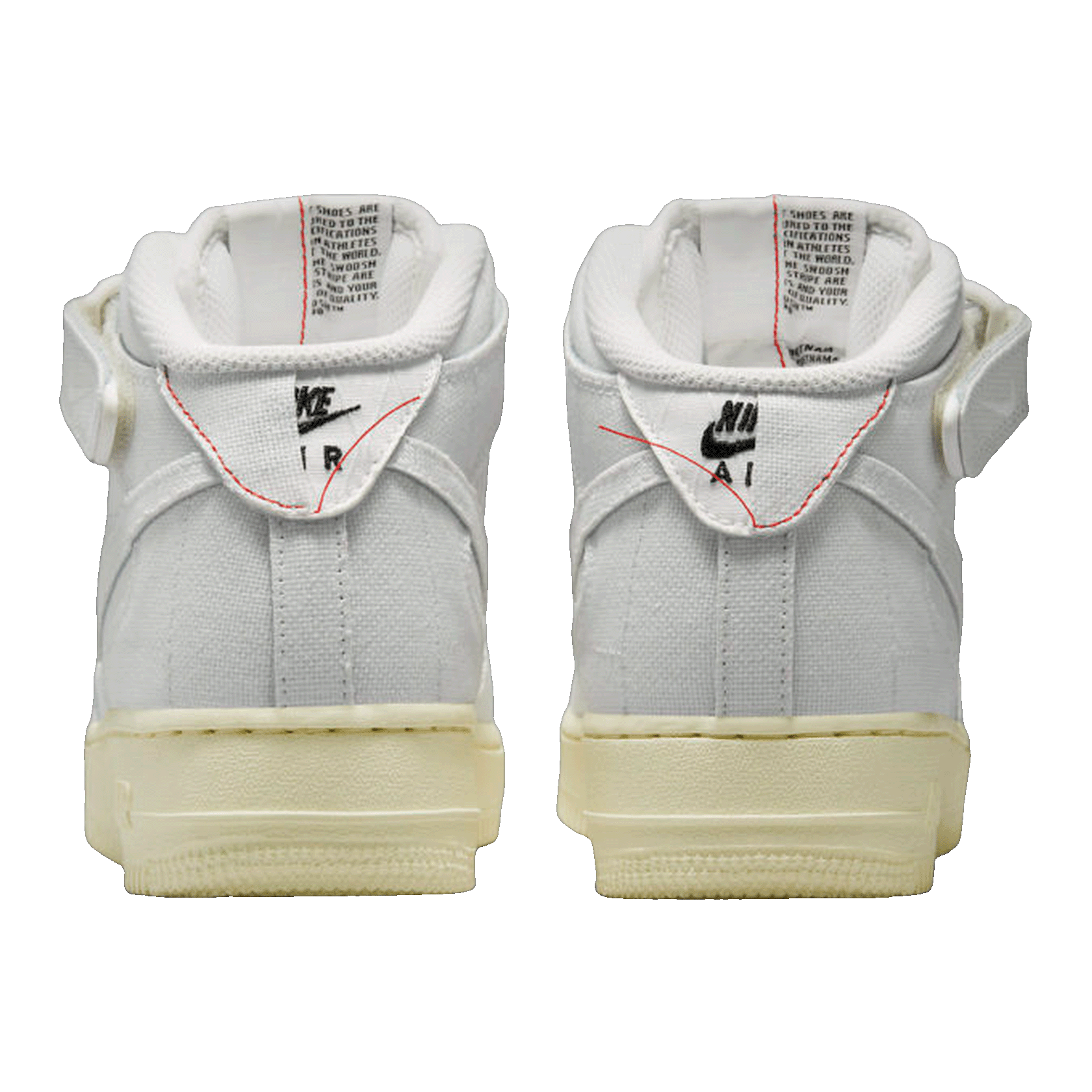 Nike Air Force 1 Mid '07 Summit White Canvas (W) Back