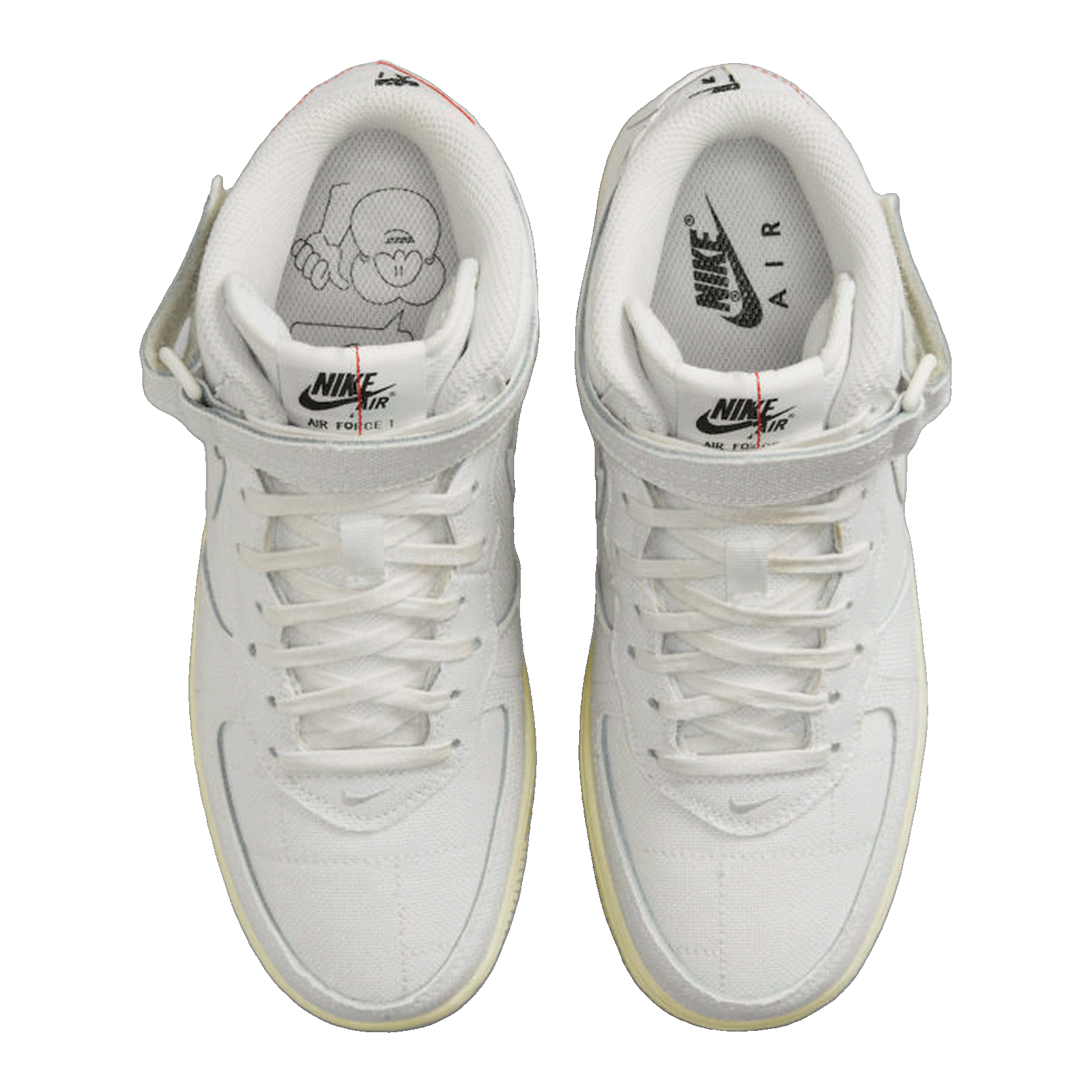 Nike Air Force 1 Mid '07 Summit White Canvas (W) Oben