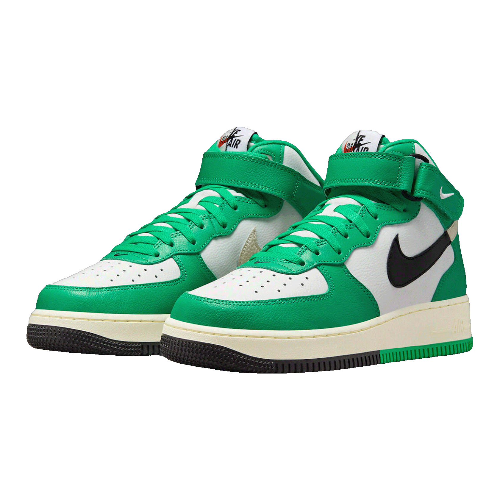 Nike Air Force 1 Mid LV8 Split White Stadium Green Side