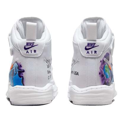 Nike Air Force 1 Mid Off-White Graffiti White Back