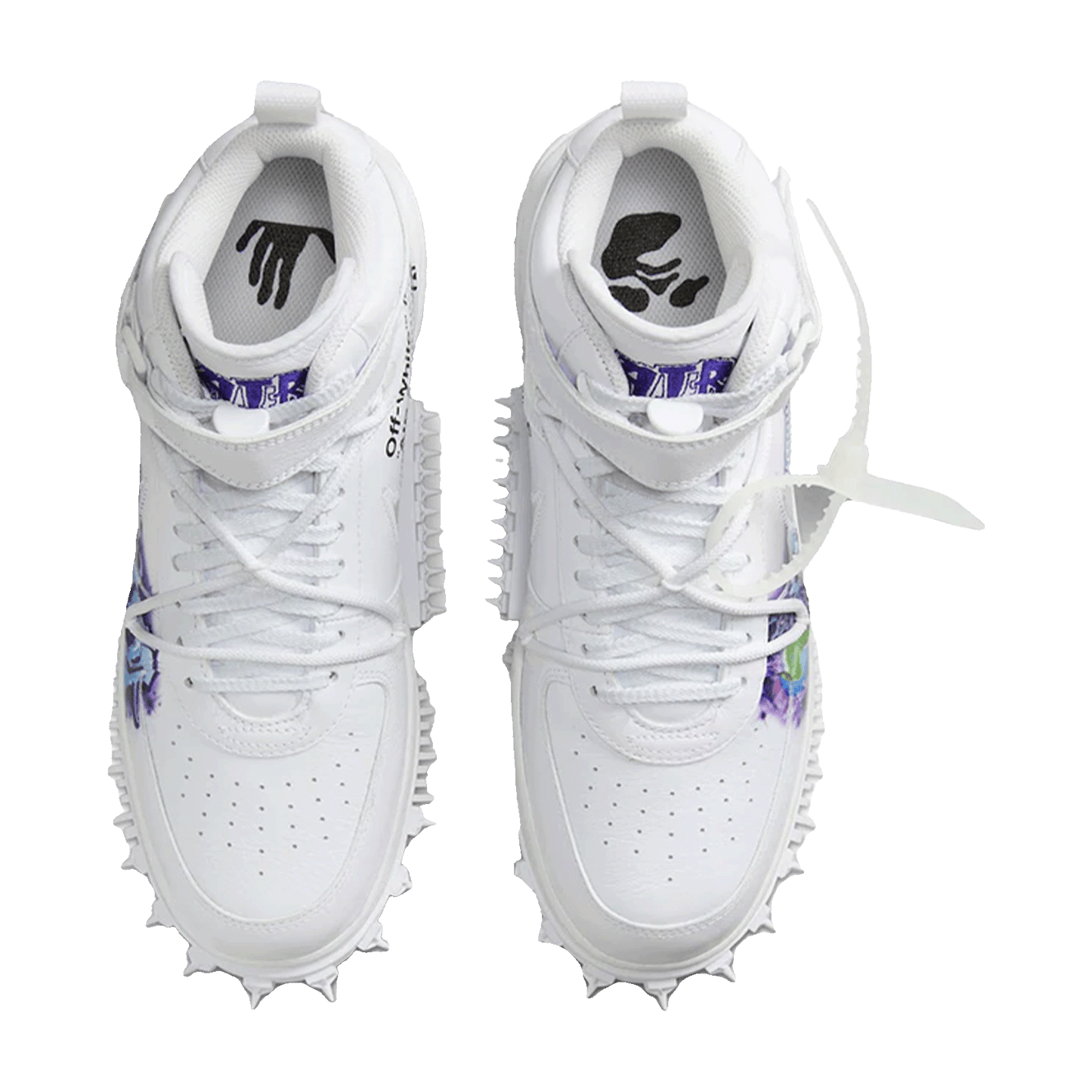 Nike Air Force 1 Mid Off-White Graffiti White Oben