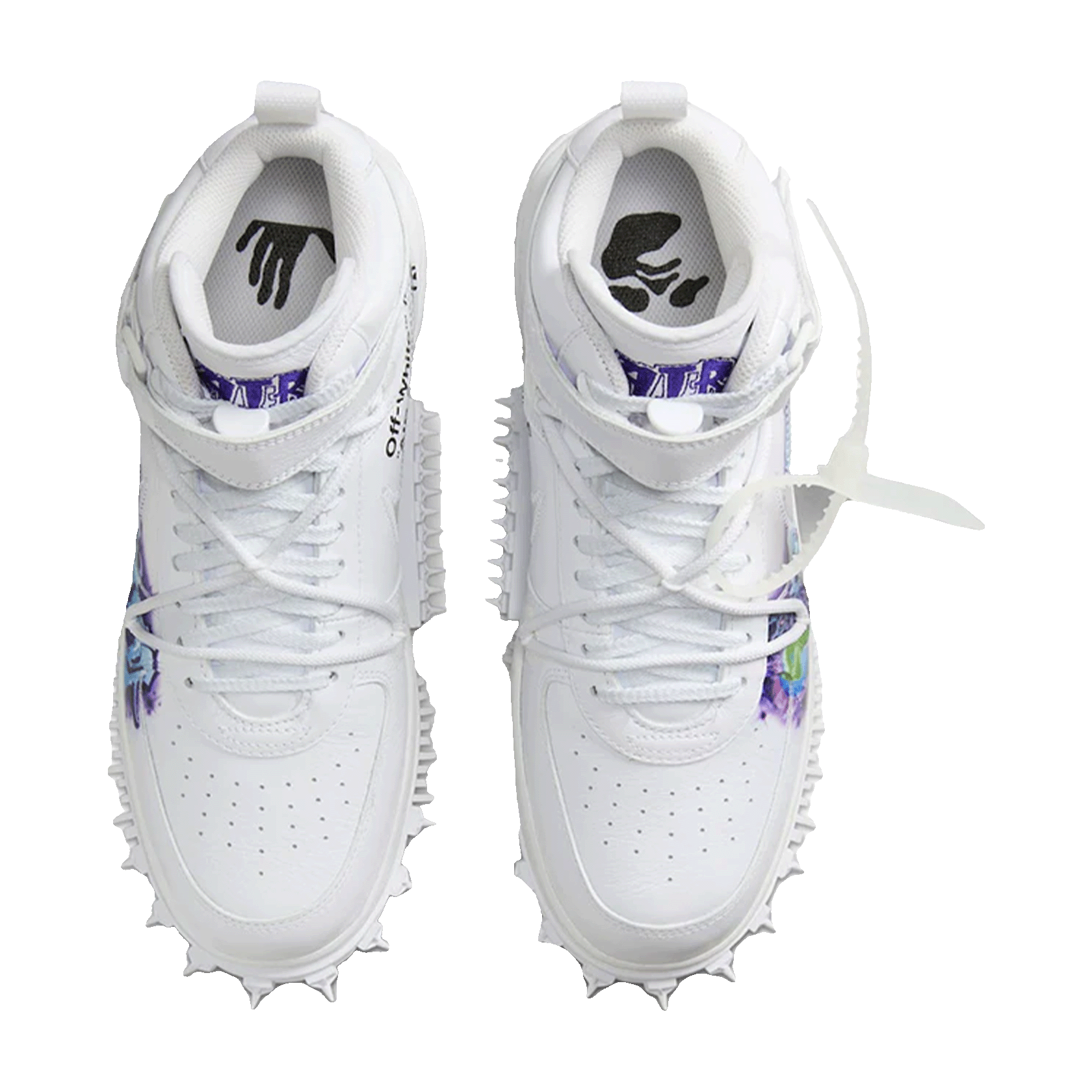 Nike Air Force 1 Mid Off-White Graffiti White Oben
