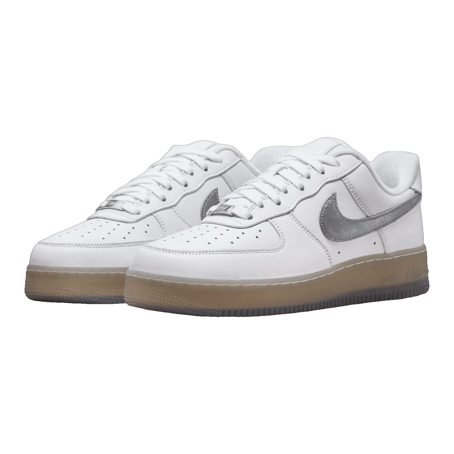 Nike Air Force 1 Mid PRM Black Metallic Silver Side
