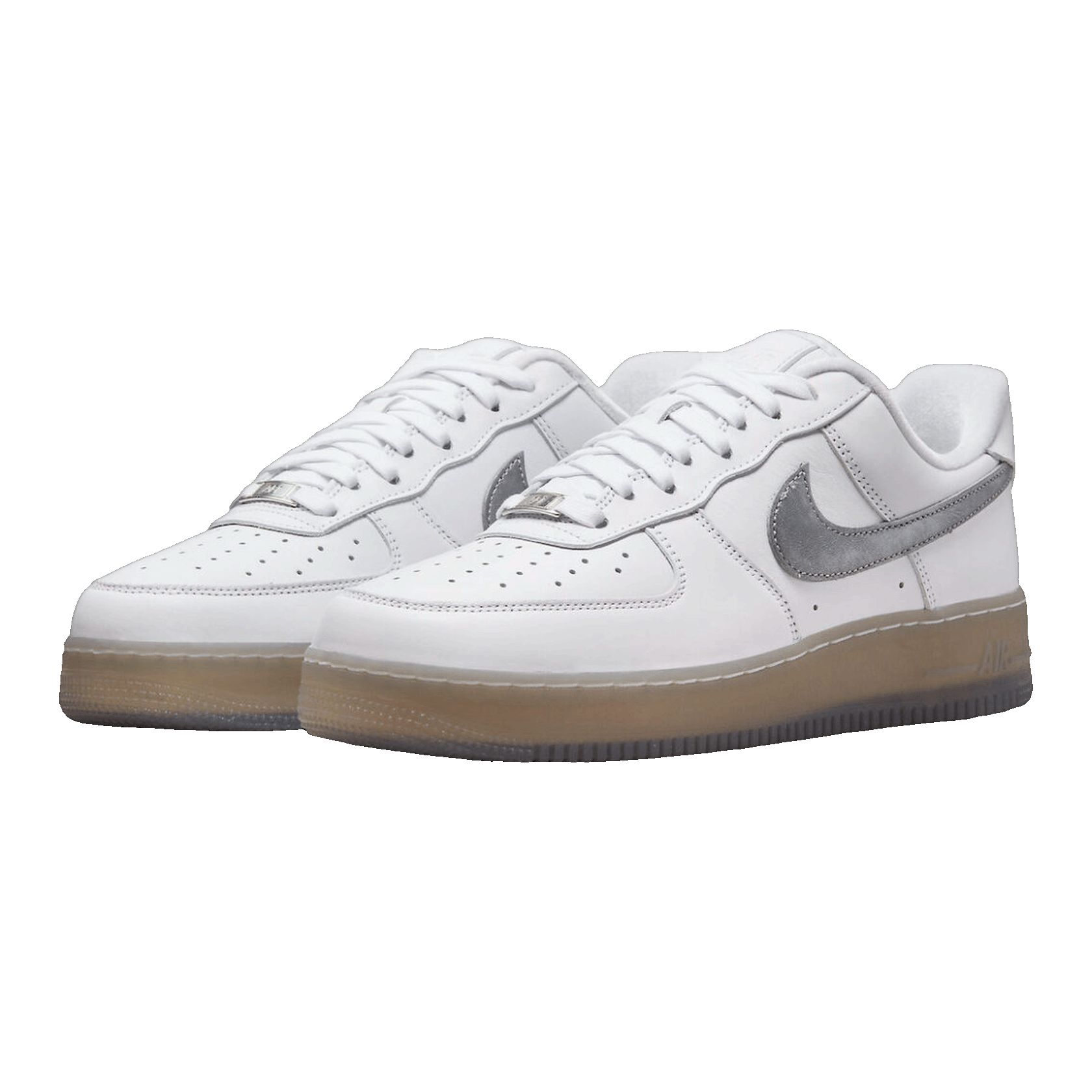 Nike Air Force 1 Mid PRM Black Metallic Silver Side