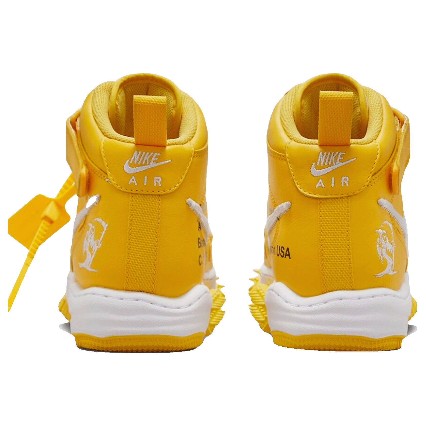 Nike Air Force 1 Mid SP Off-White Varsity Maize Back
