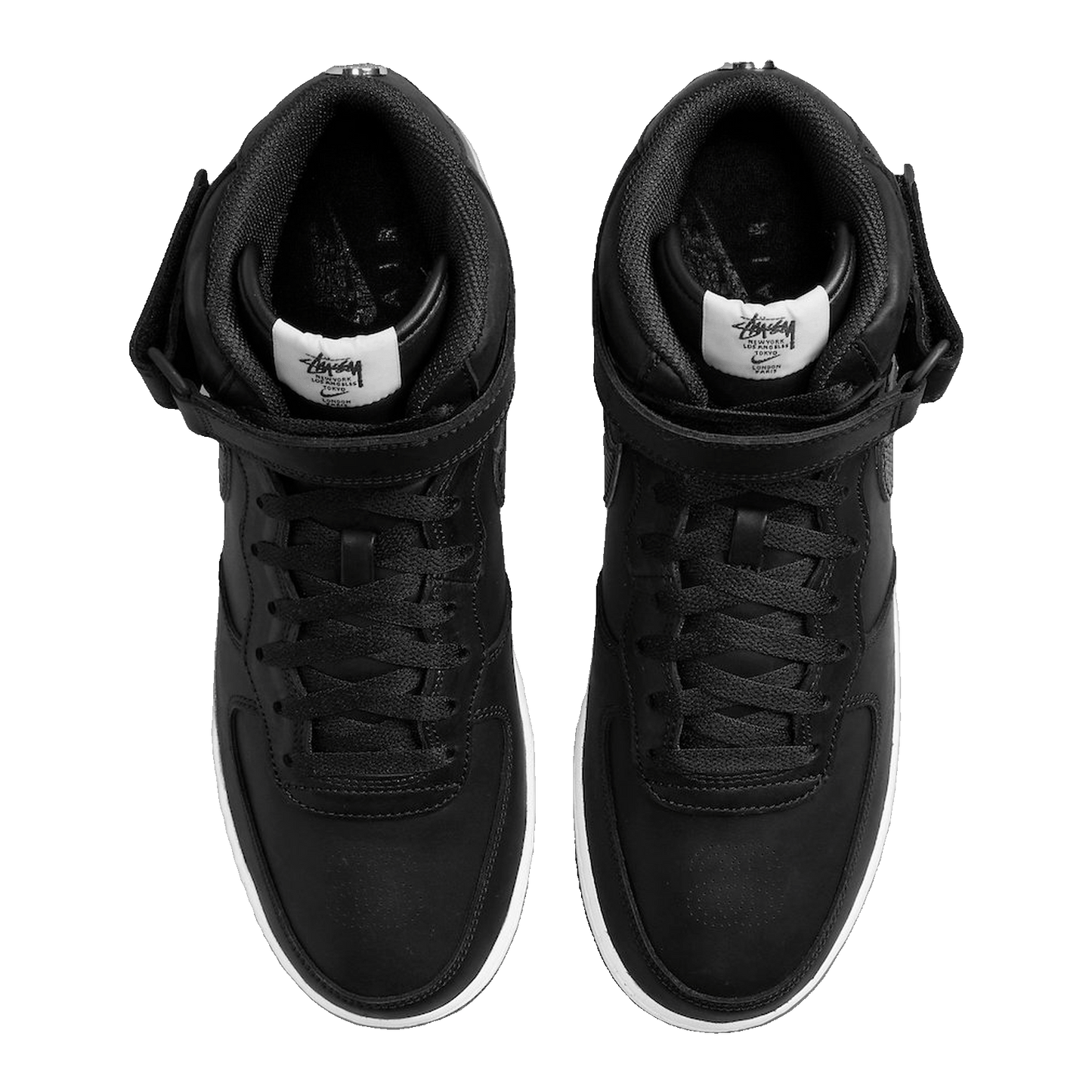 Nike Air Force 1 Mid Stussy Black White Oben