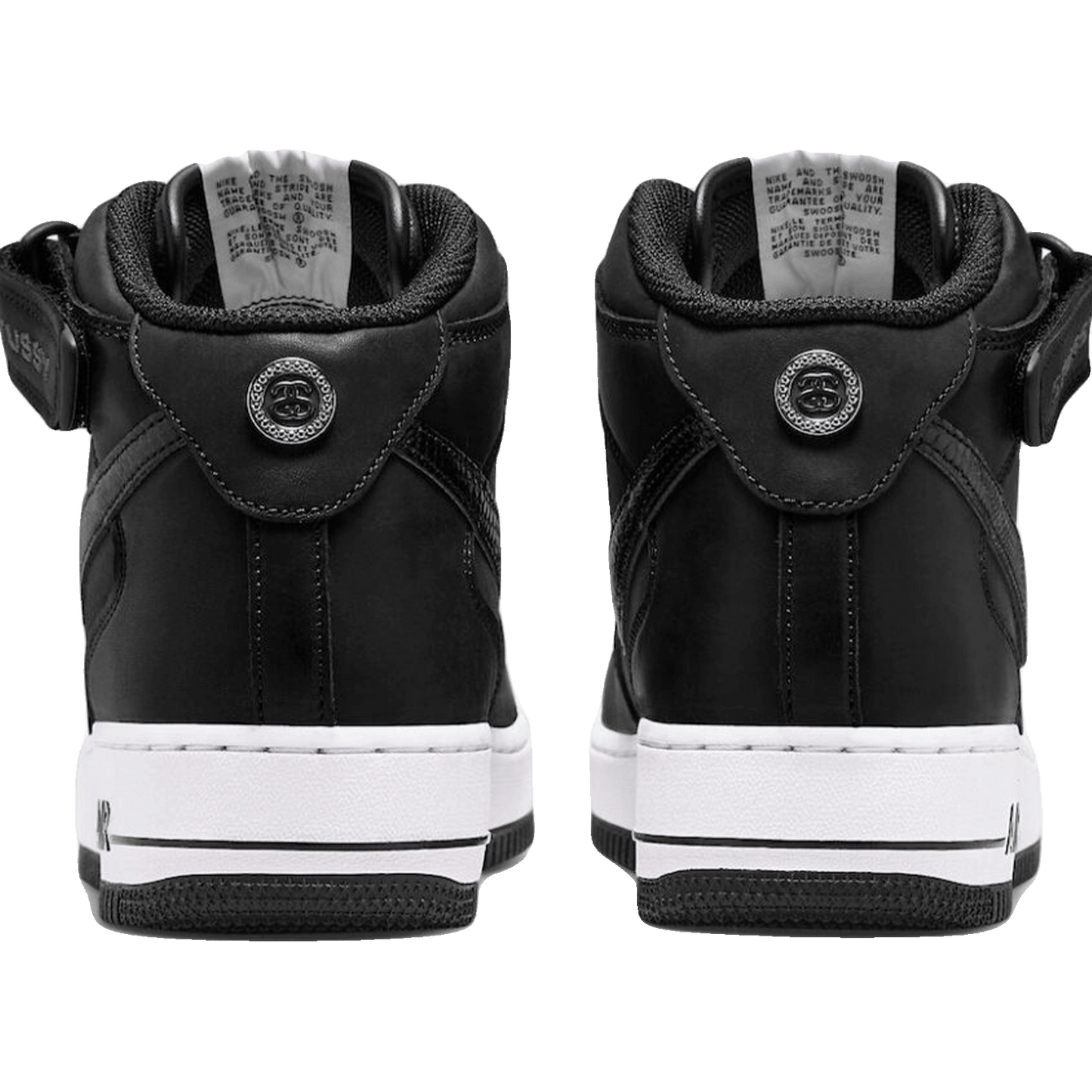 Nike Air Force 1 Mid Stussy Light Bone Black Back