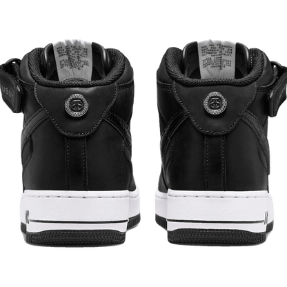Nike Air Force 1 Mid Stussy Light Bone Black Back