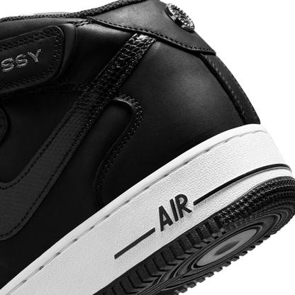 Nike Air Force 1 Mid Stussy Light Bone Black Back 2