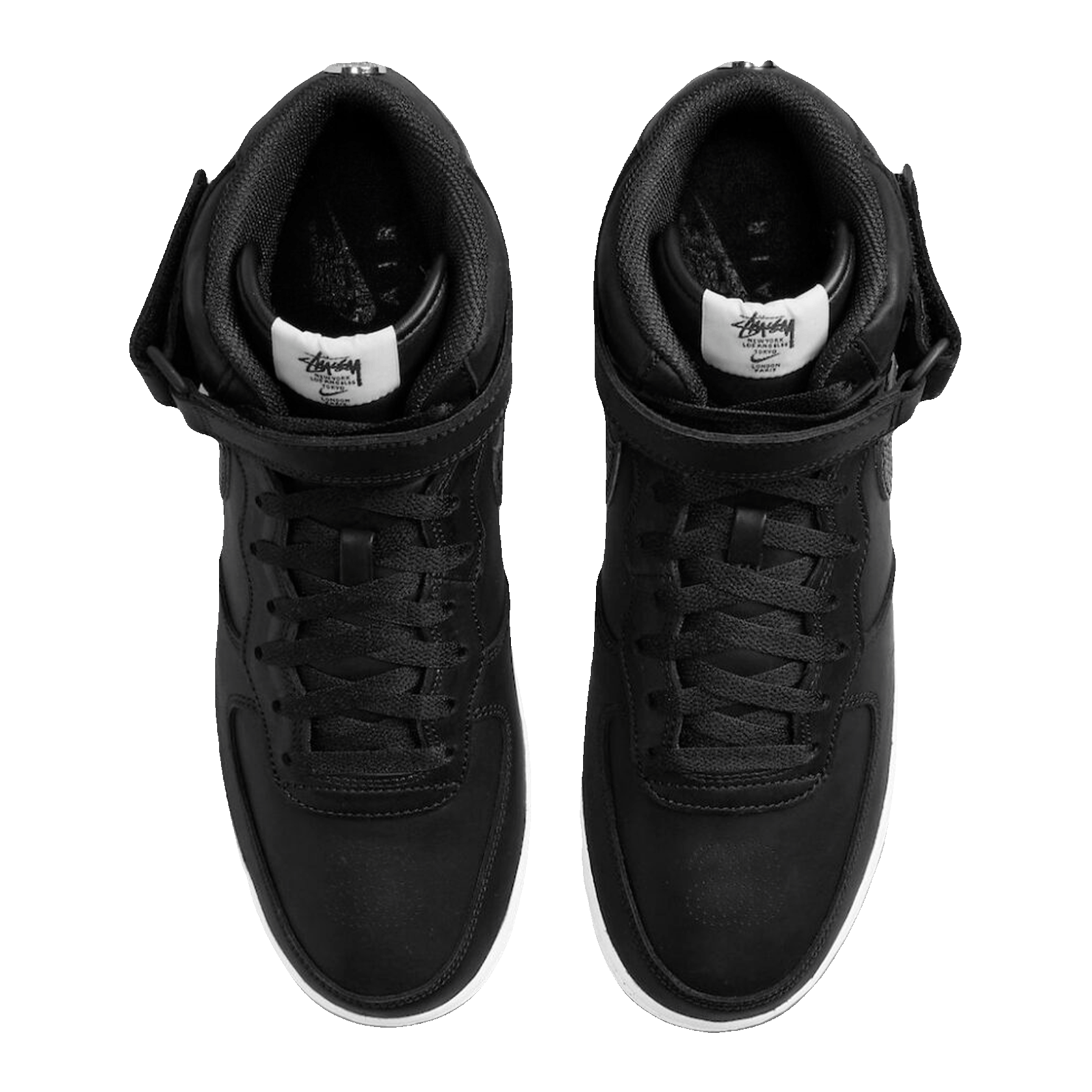 Nike Air Force 1 Mid Stussy Light Bone Black Oben