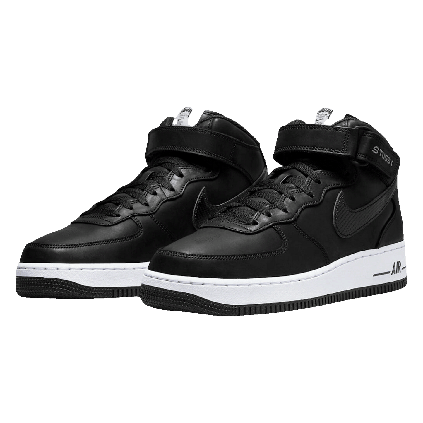 Nike Air Force 1 Mid Stussy Light Bone Black Side