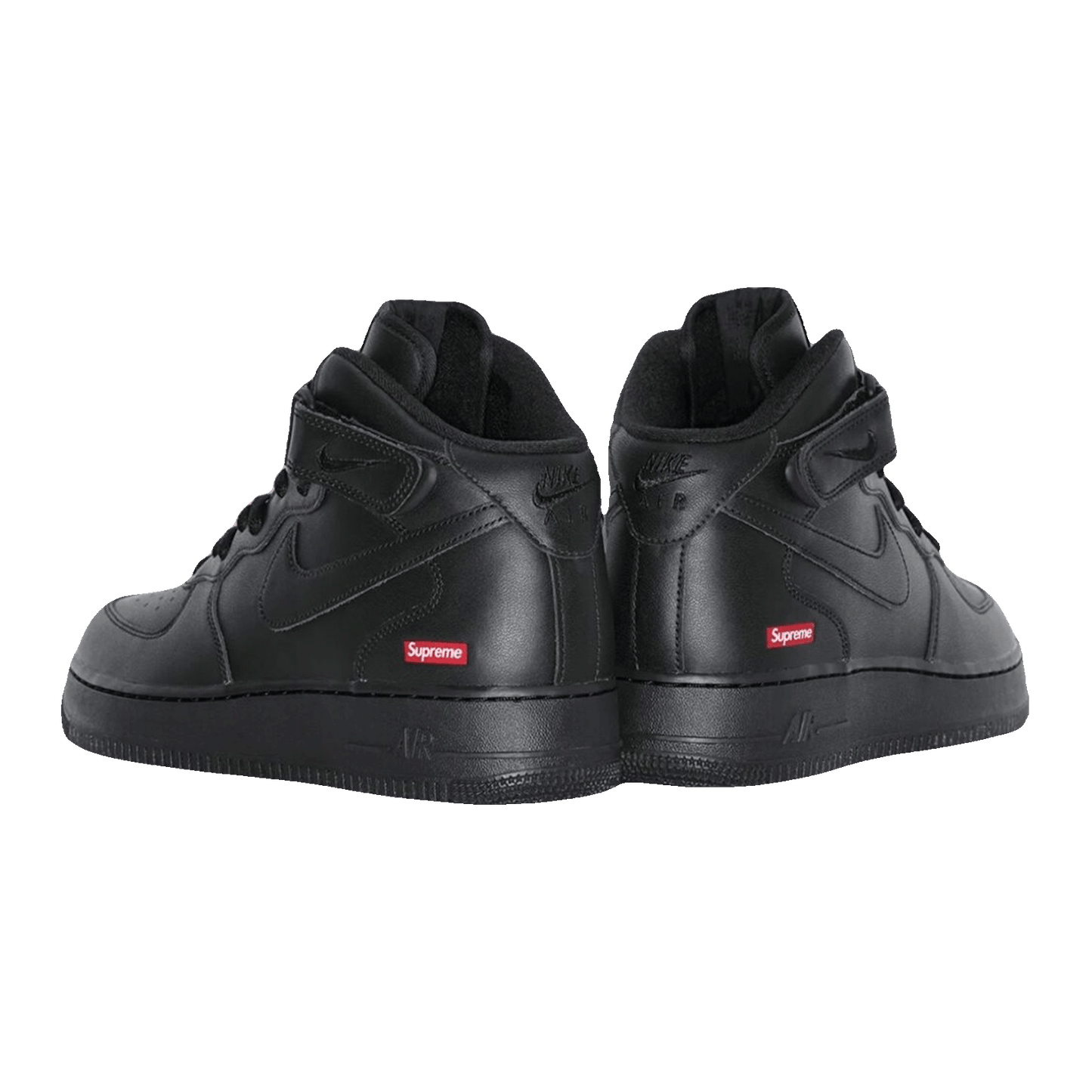 Nike Air Force 1 Mid Supreme Black Back