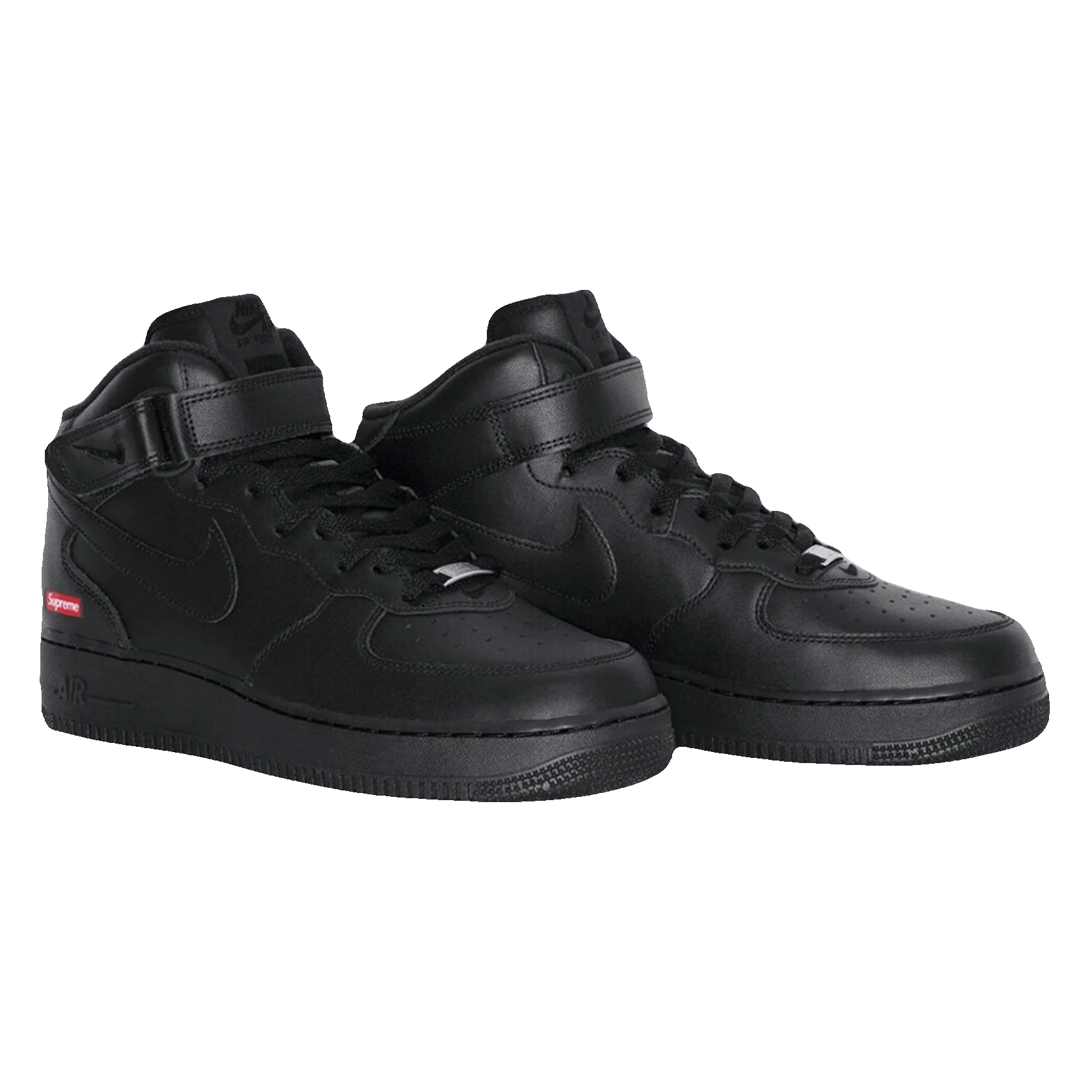 Nike Air Force 1 Mid Supreme Black Side