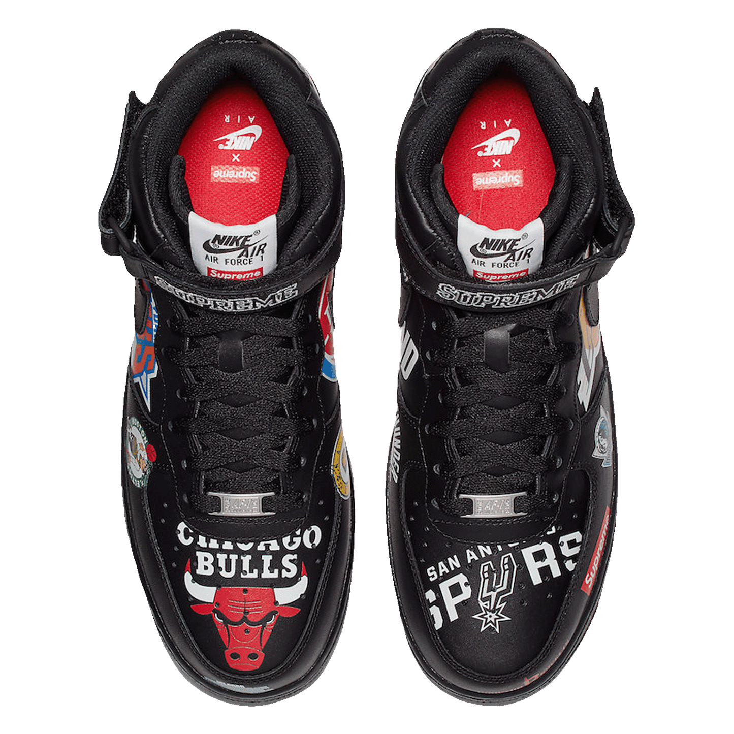 Nike Air Force 1 Mid Supreme NBA Black Oben