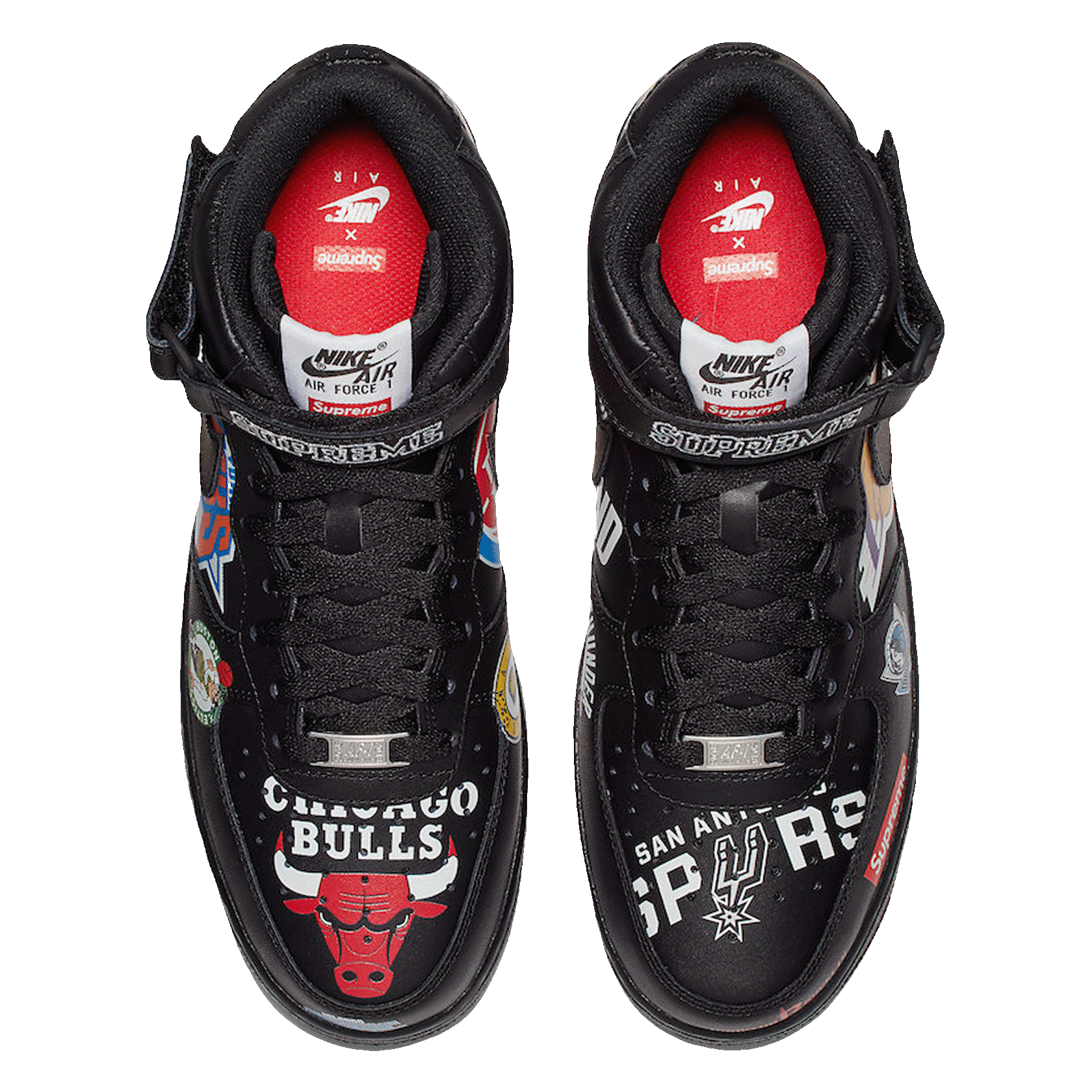 Nike Air Force 1 Mid Supreme NBA Black Oben