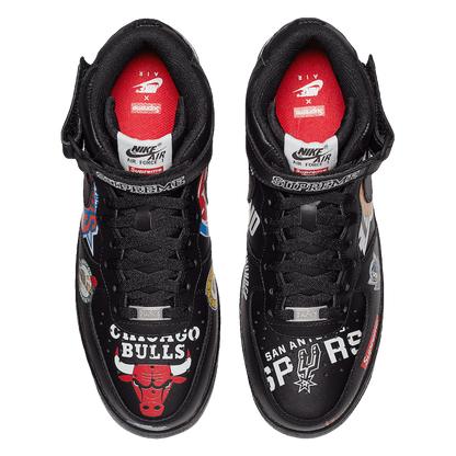 Nike Air Force 1 Mid Supreme NBA Black Oben