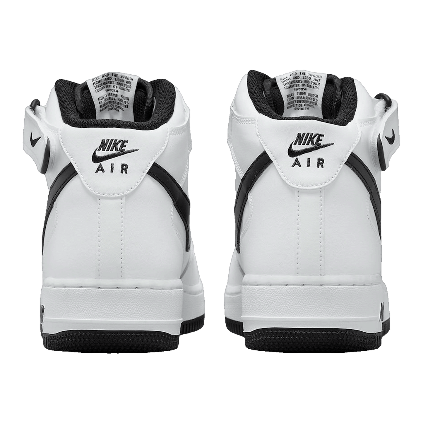 Nike Air Force 1 Mid White Black (2023) Back