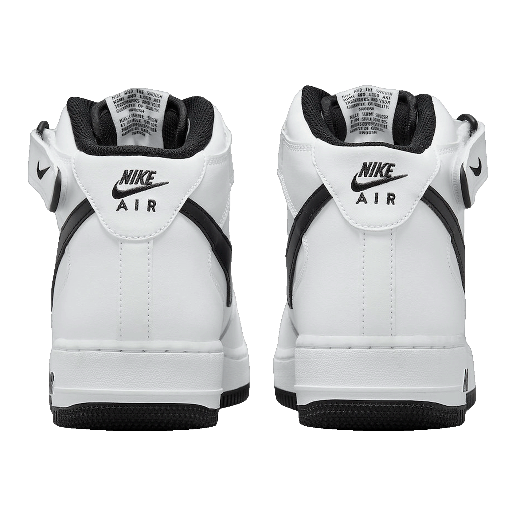 Nike Air Force 1 Mid White Black (2023) Back
