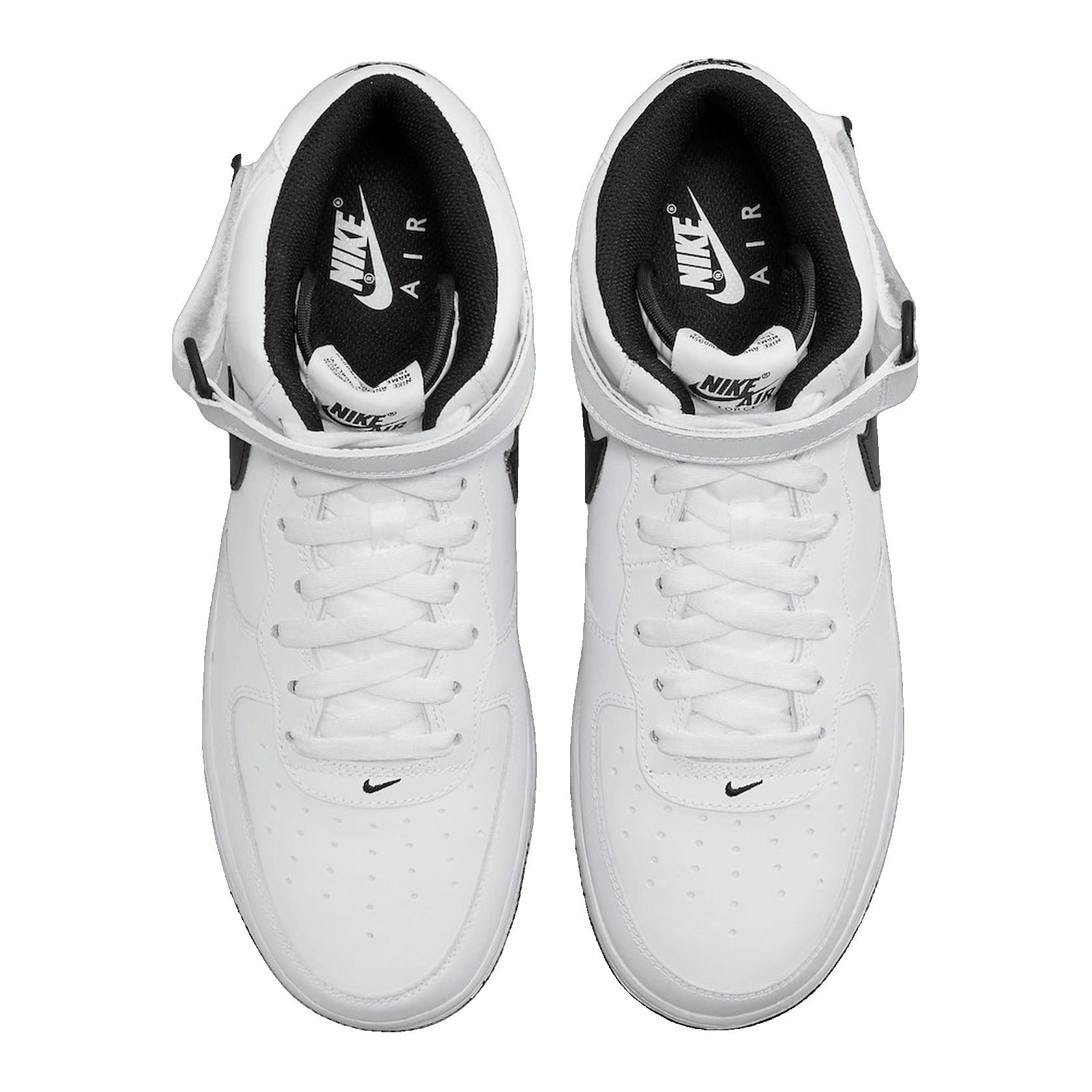 Nike Air Force 1 Mid White Black (2023) Oben