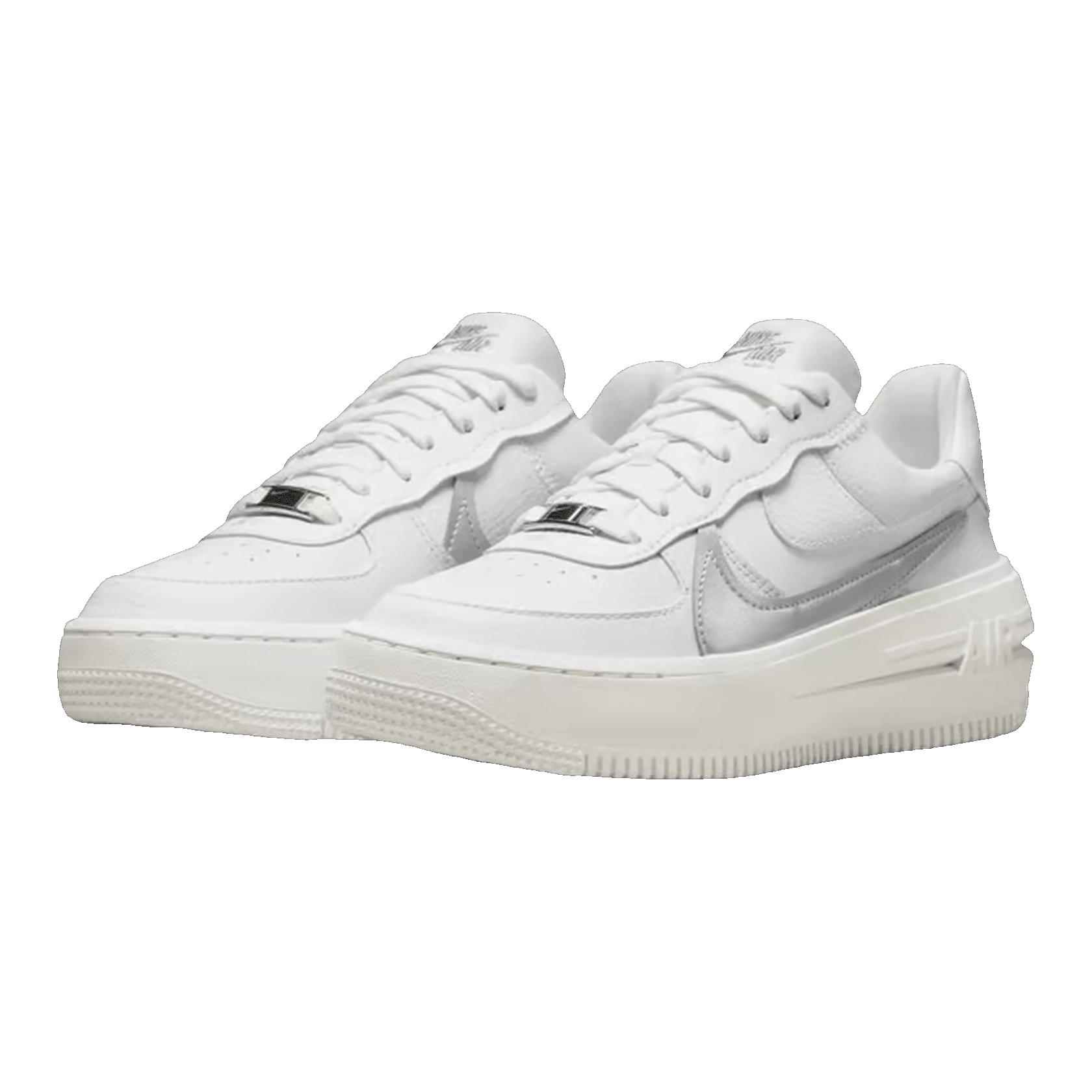 Nike Air Force 1 PLT.AF.ORM Summit White Metalic Silver (W) Side