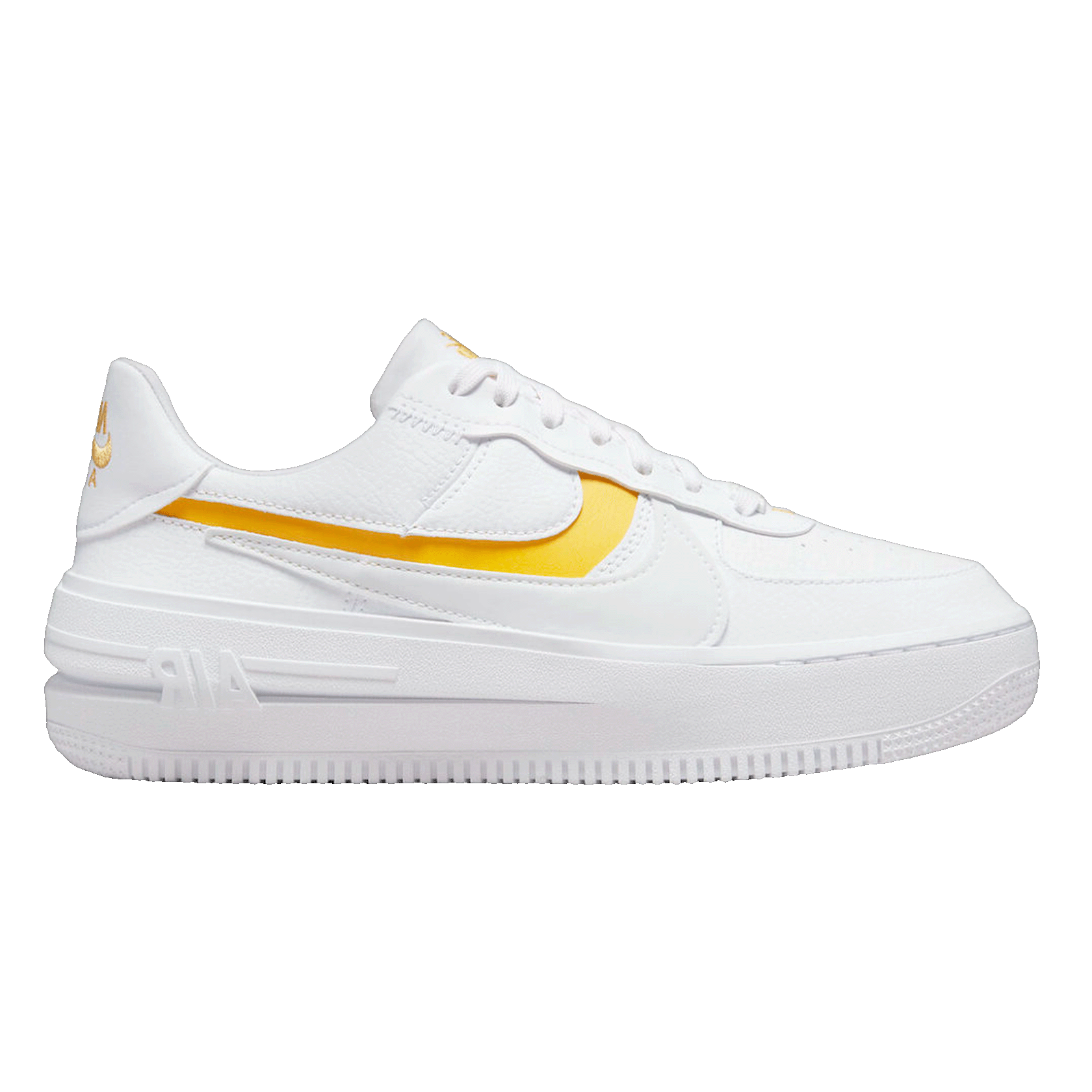 Nike Air Force 1 PLT.AF.ORM White Yellow Ochre (W)