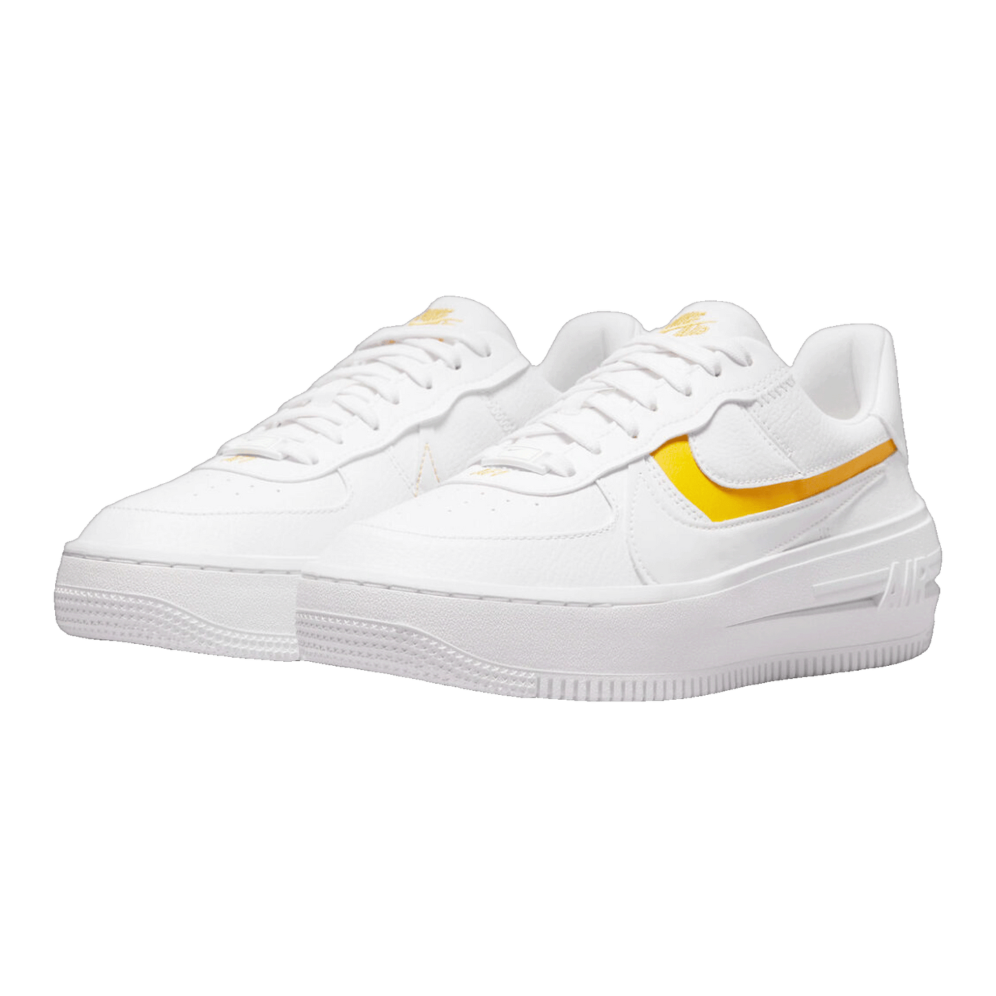 Nike Air Force 1 PLT.AF.ORM White Yellow Ochre (W) Side