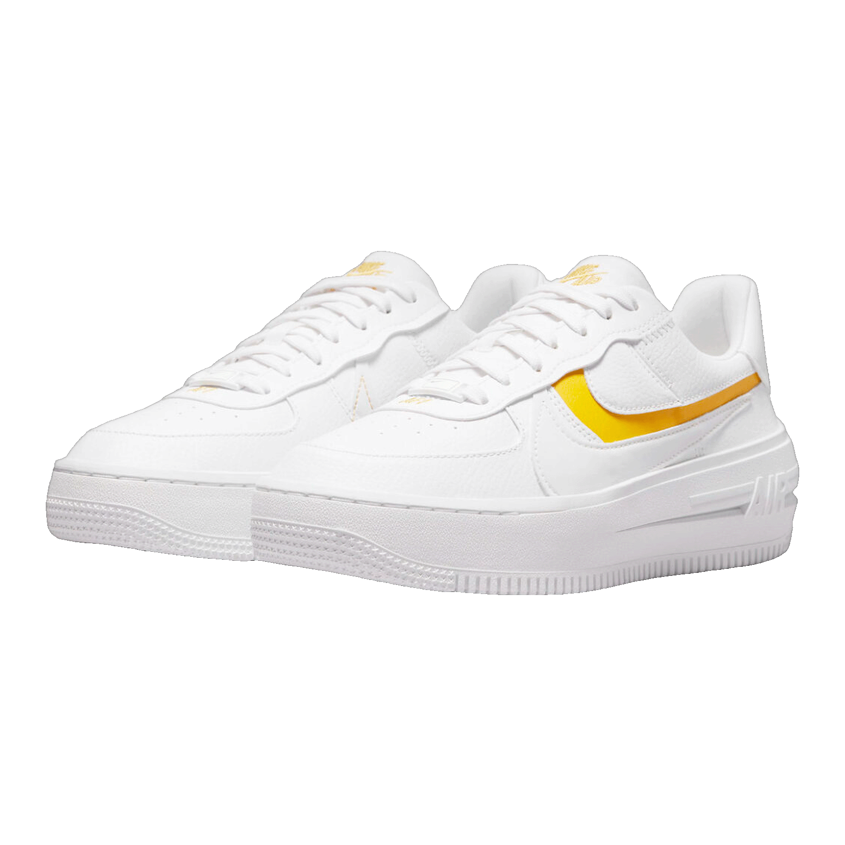 Nike Air Force 1 PLT.AF.ORM White Yellow Ochre (W) Side
