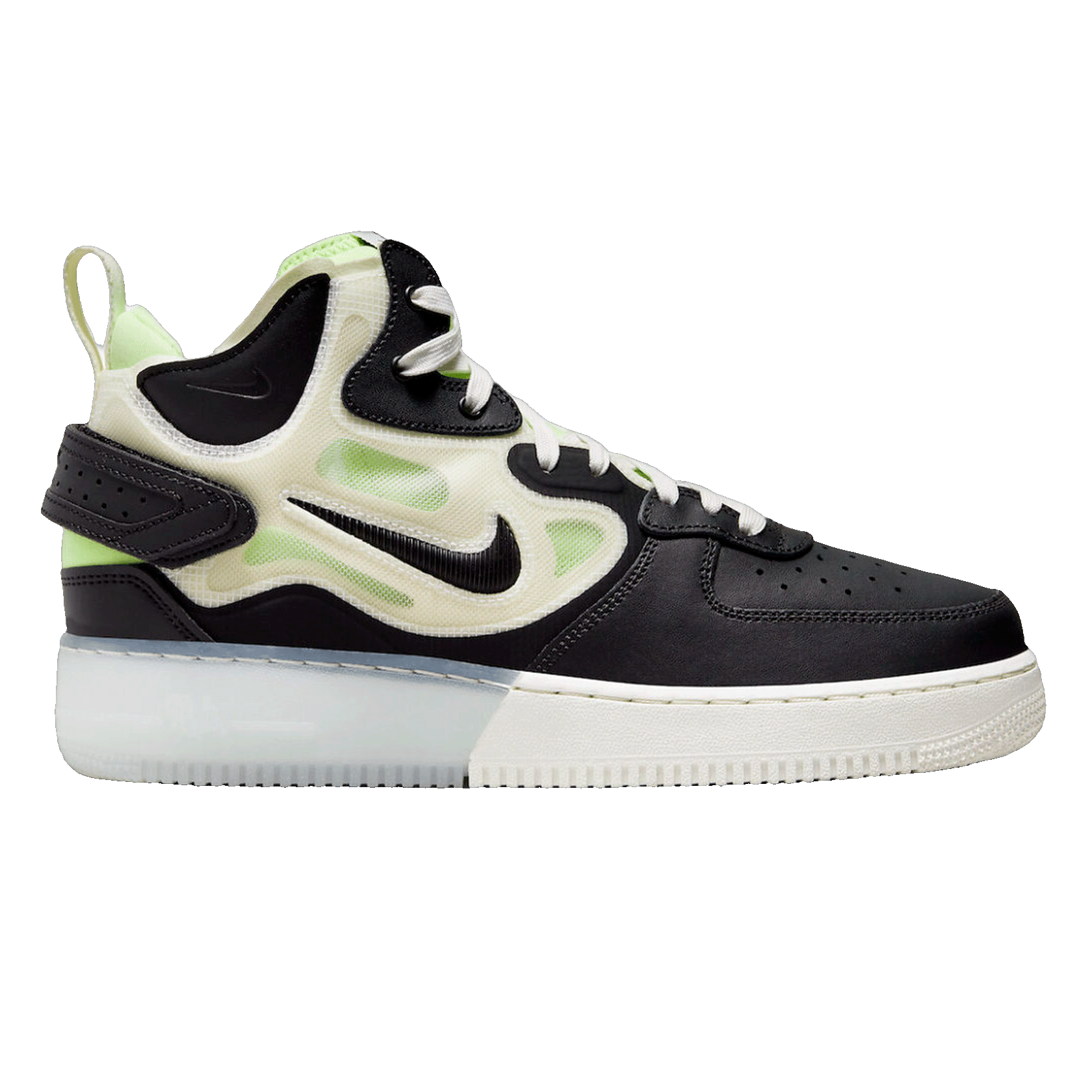 Nike Air Force 1 React Mid Black Sail Ghost Green