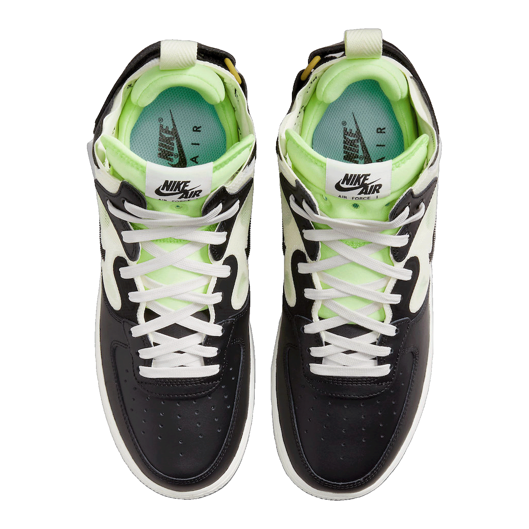 Nike Air Force 1 React Mid Black Sail Ghost Green Oben