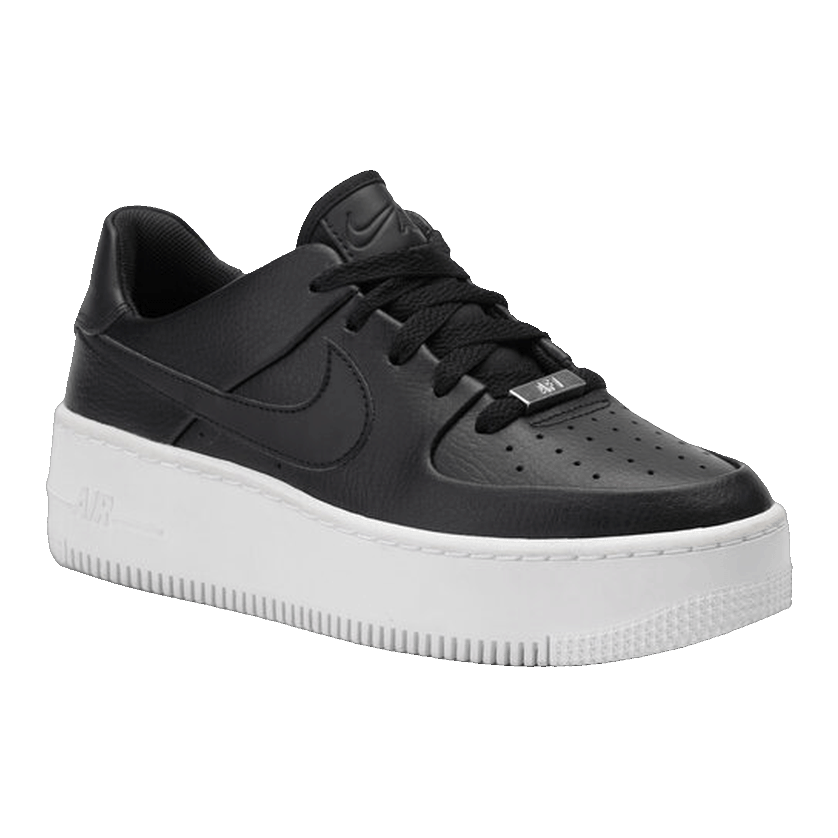 Nike Air Force 1 Sage Low Black White (W) Side