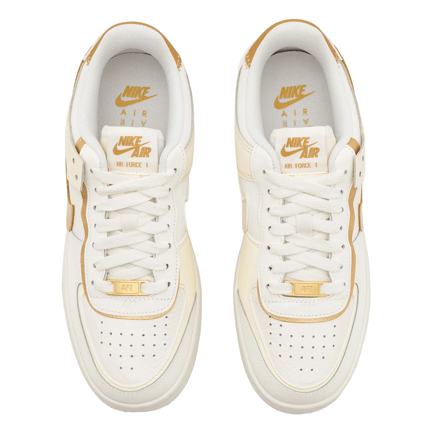 Nike Air Force 1 Shadow Sail Coconut Milk Metallic Gold (W) Oben