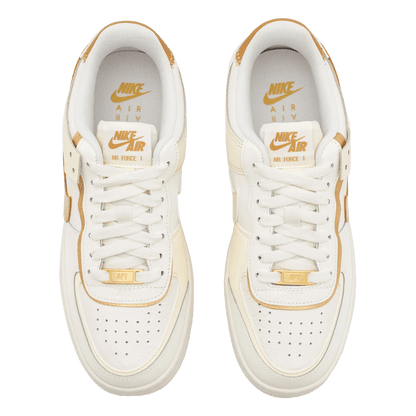 Nike Air Force 1 Shadow Sail Coconut Milk Metallic Gold (W) Oben