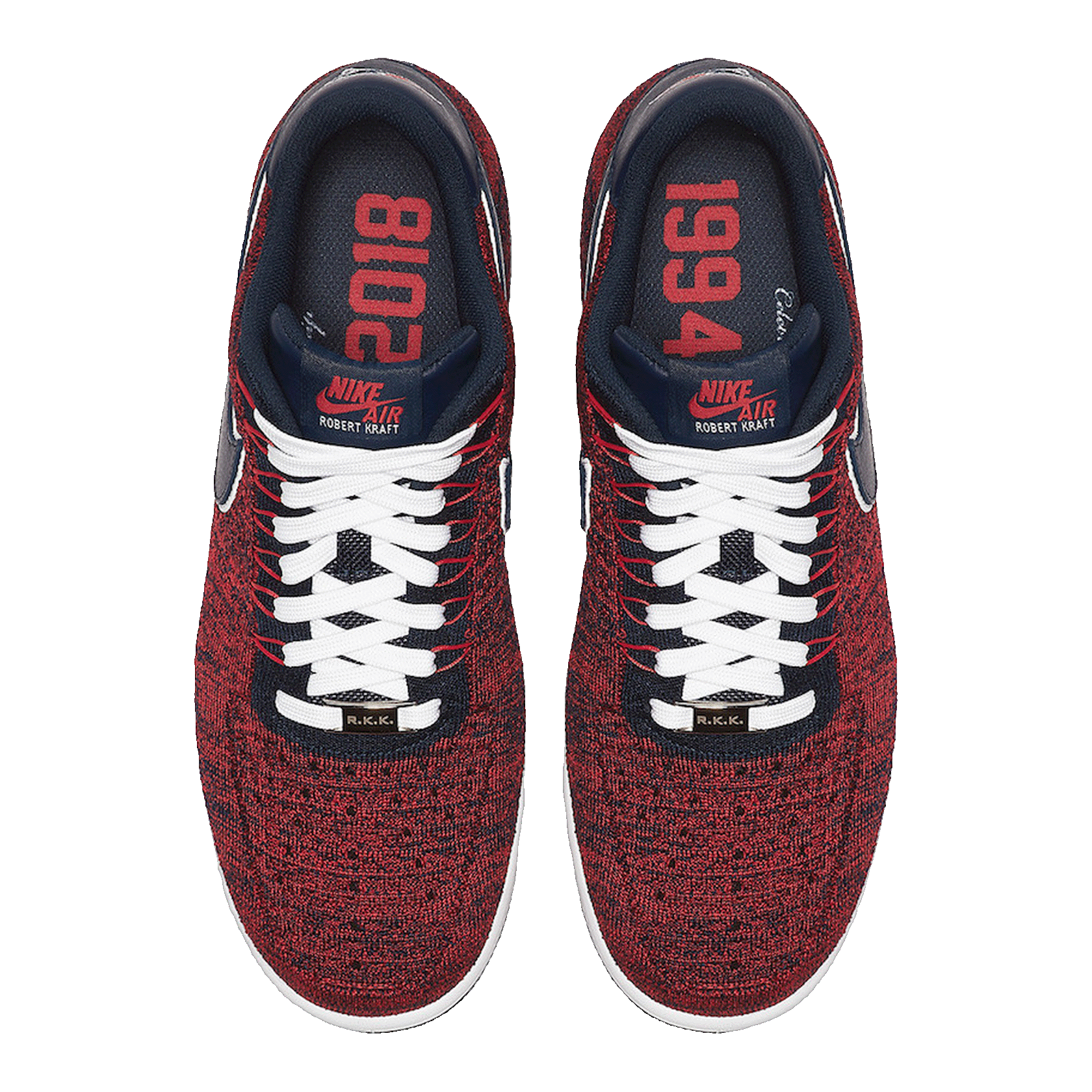 Nike Air Force 1 Ultra Flyknit Low RKK New England Patriots (2018) Oben