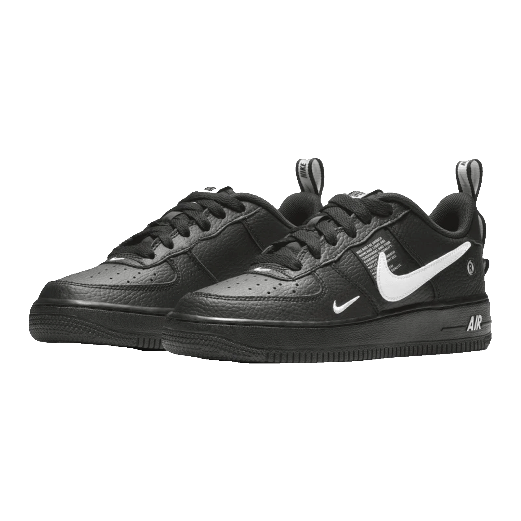 Nike Air Force 1 Utility Black White (GS) Side