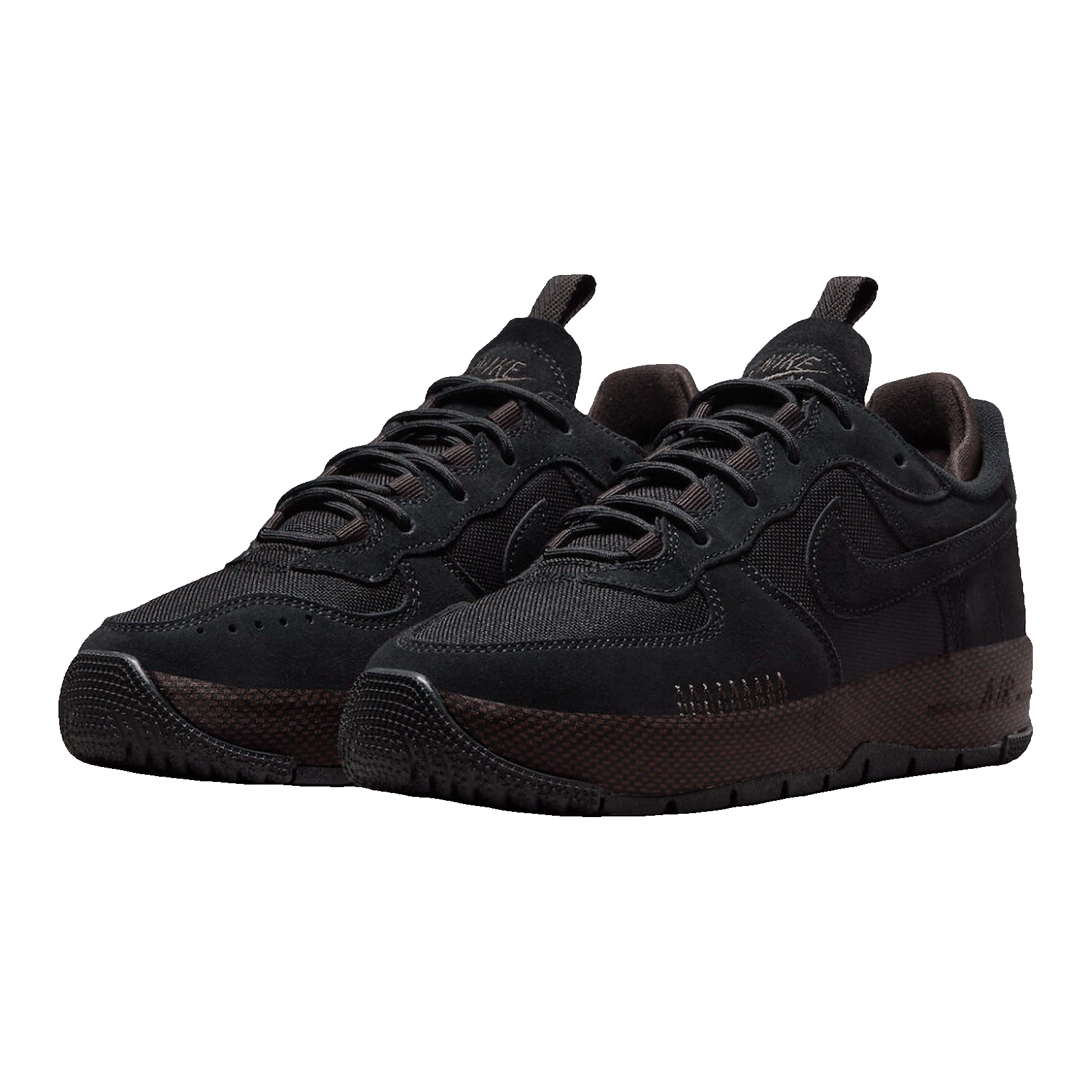 Nike Air Force 1 Wild Low Black Velvet Brown (W) Side