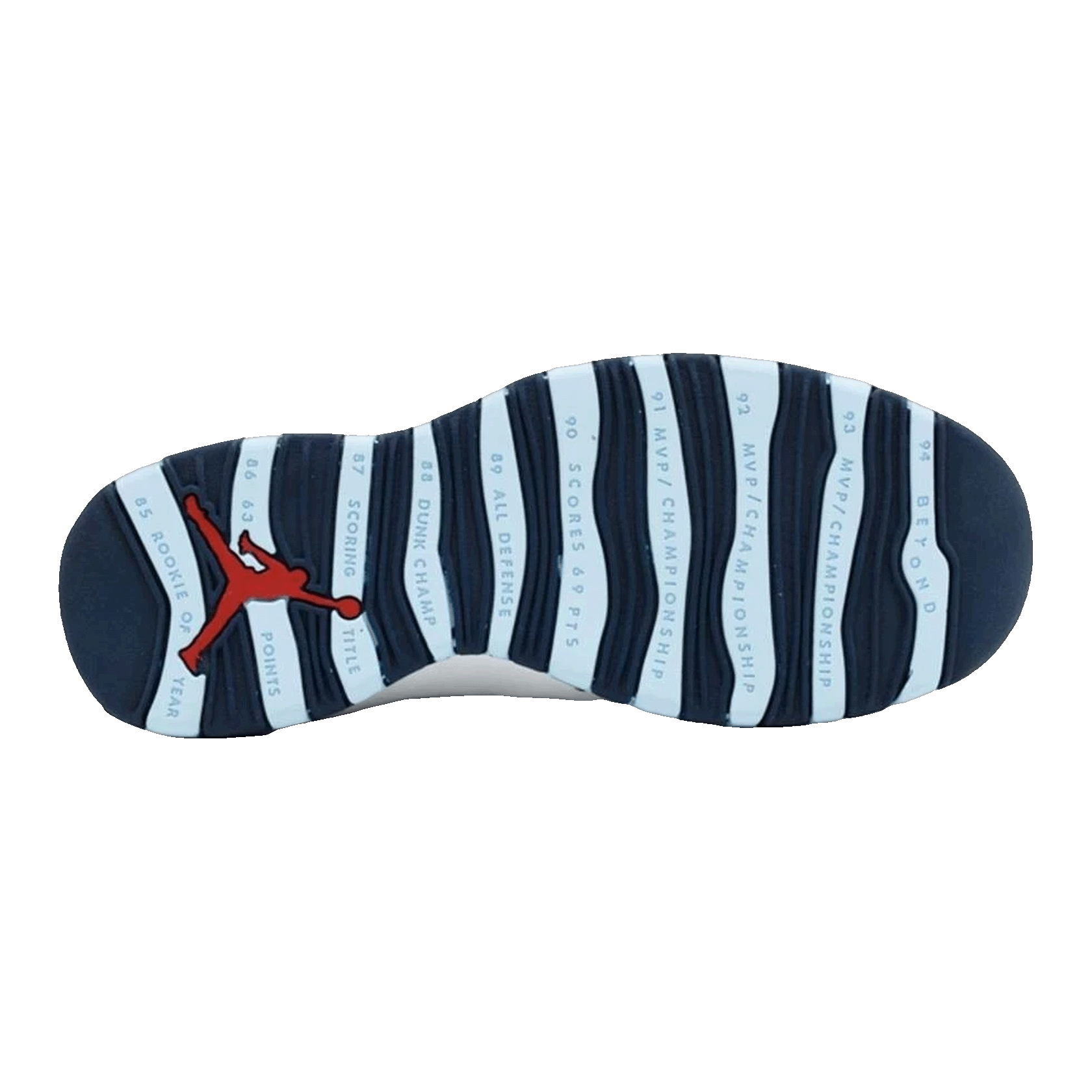 Nike Air Jordan 10 Retro Ice Blue Sohle 310805-141