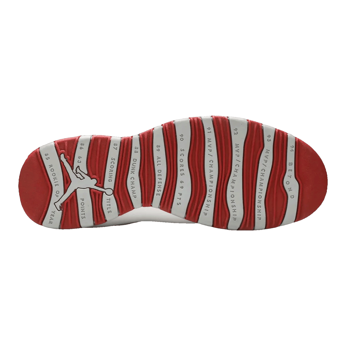 Nike Air Jordan 10 Retro Red Steel Sohle 310805-161